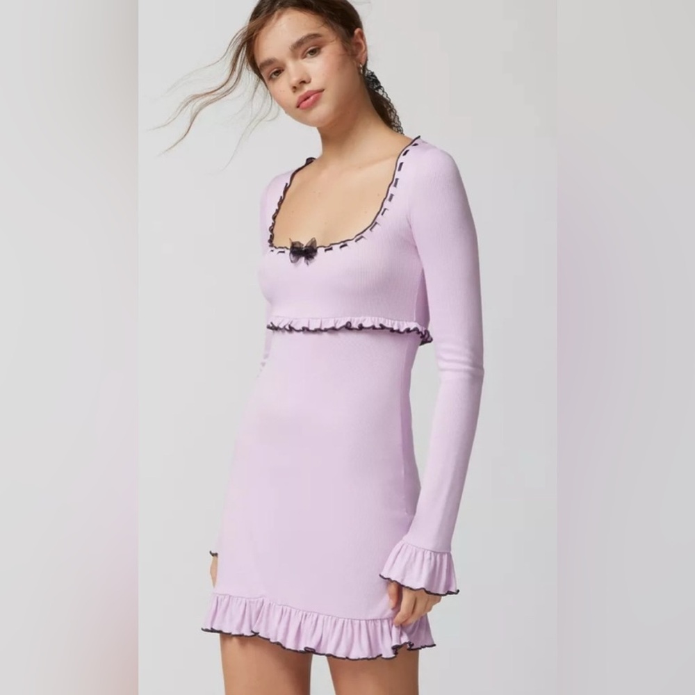 NWOT Urban Outfitters/Out From Under Sweet Dreams Ruffle Mini Dress